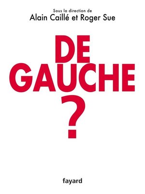 cover image of De gauche ?